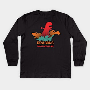 Dinos with Flair Kids Long Sleeve T-Shirt